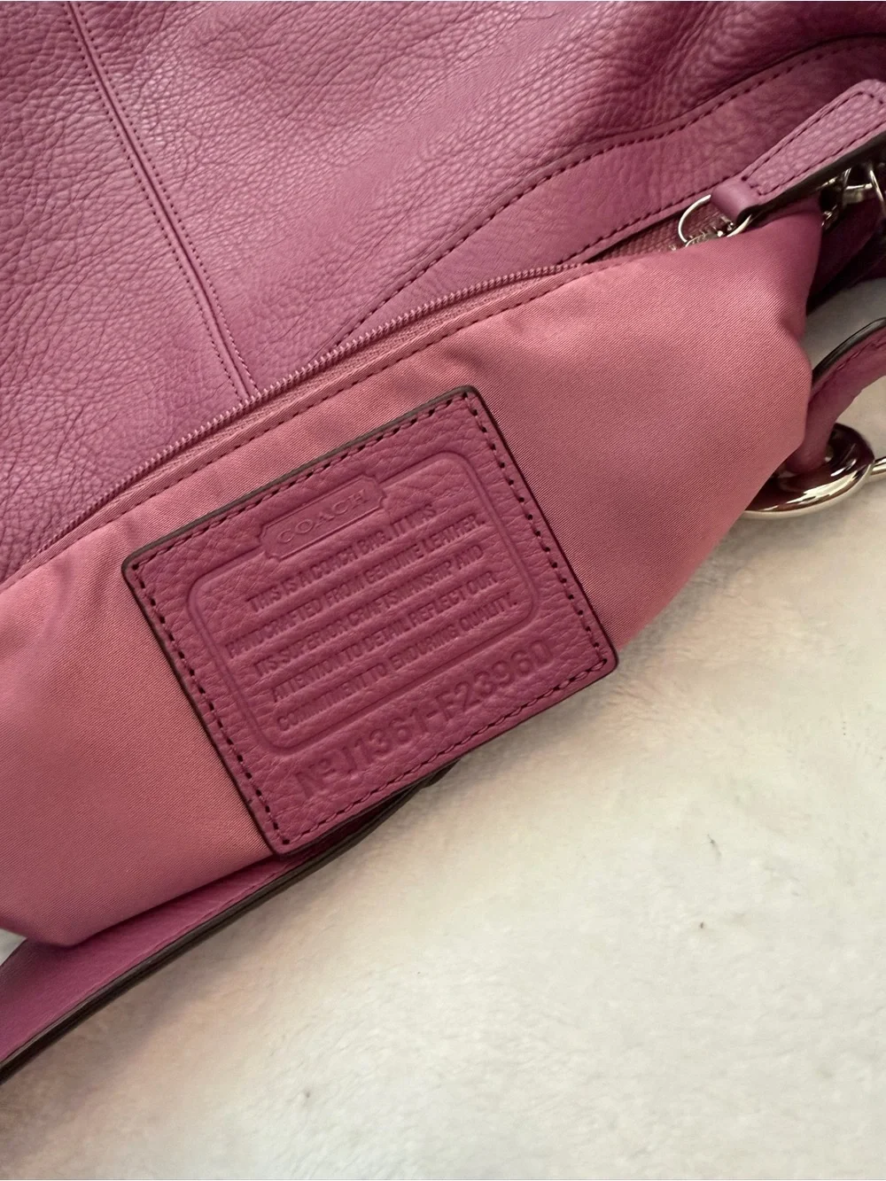 Coach Pebbled Leather Hobo Bag 2013 in Magenta